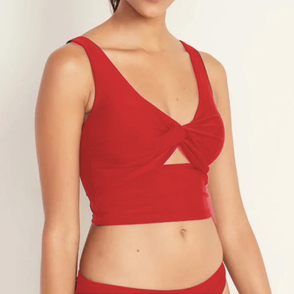 Old Navy red keyhole bikini